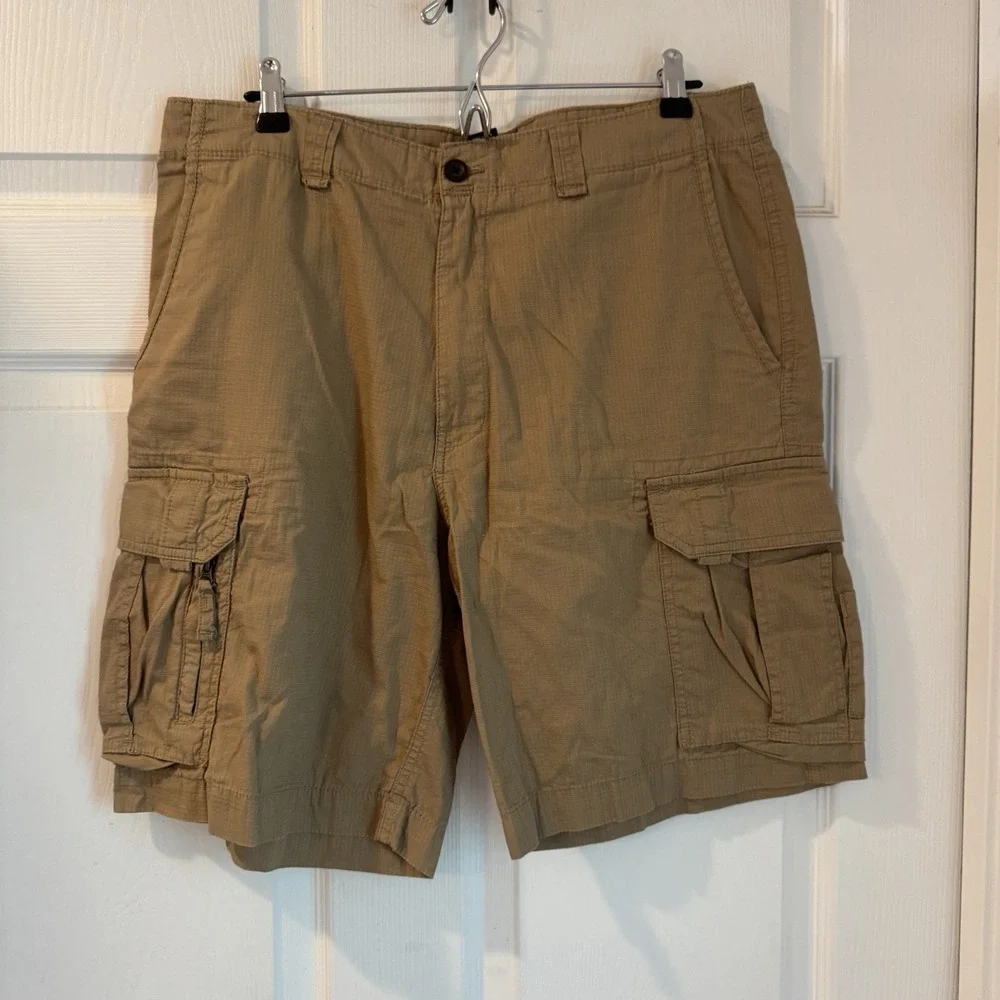 Chaps Men's‎ Beige Tan  Cargo Hiking Shorts 9